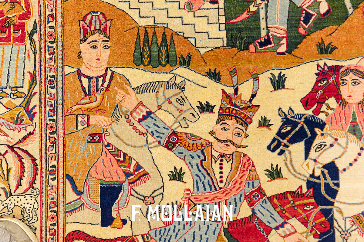 Persian Kashan Dabir Rug Pictorial n°:12921495